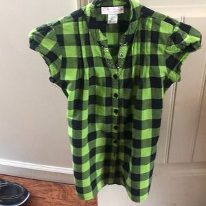 Green plaid shirt